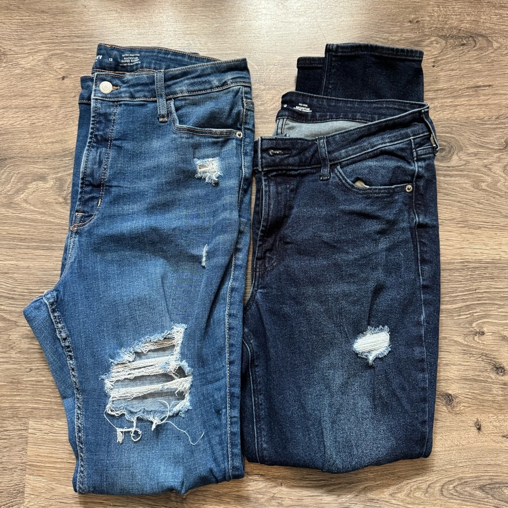 Old Navy Dark and Medium Blue Jeans Set